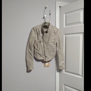 BCBGMaxazria Faux Leather Moto Style Jacket Sz Xs